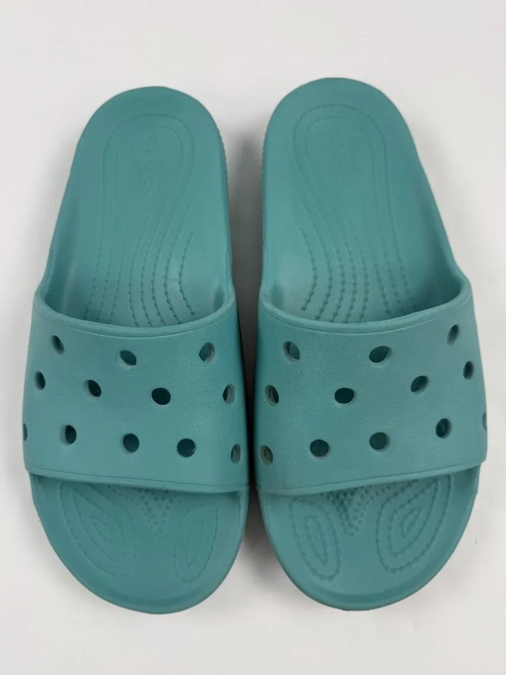 Crocs Blue Slide Sandals M9 W11 Comfort Lightweight Unisex